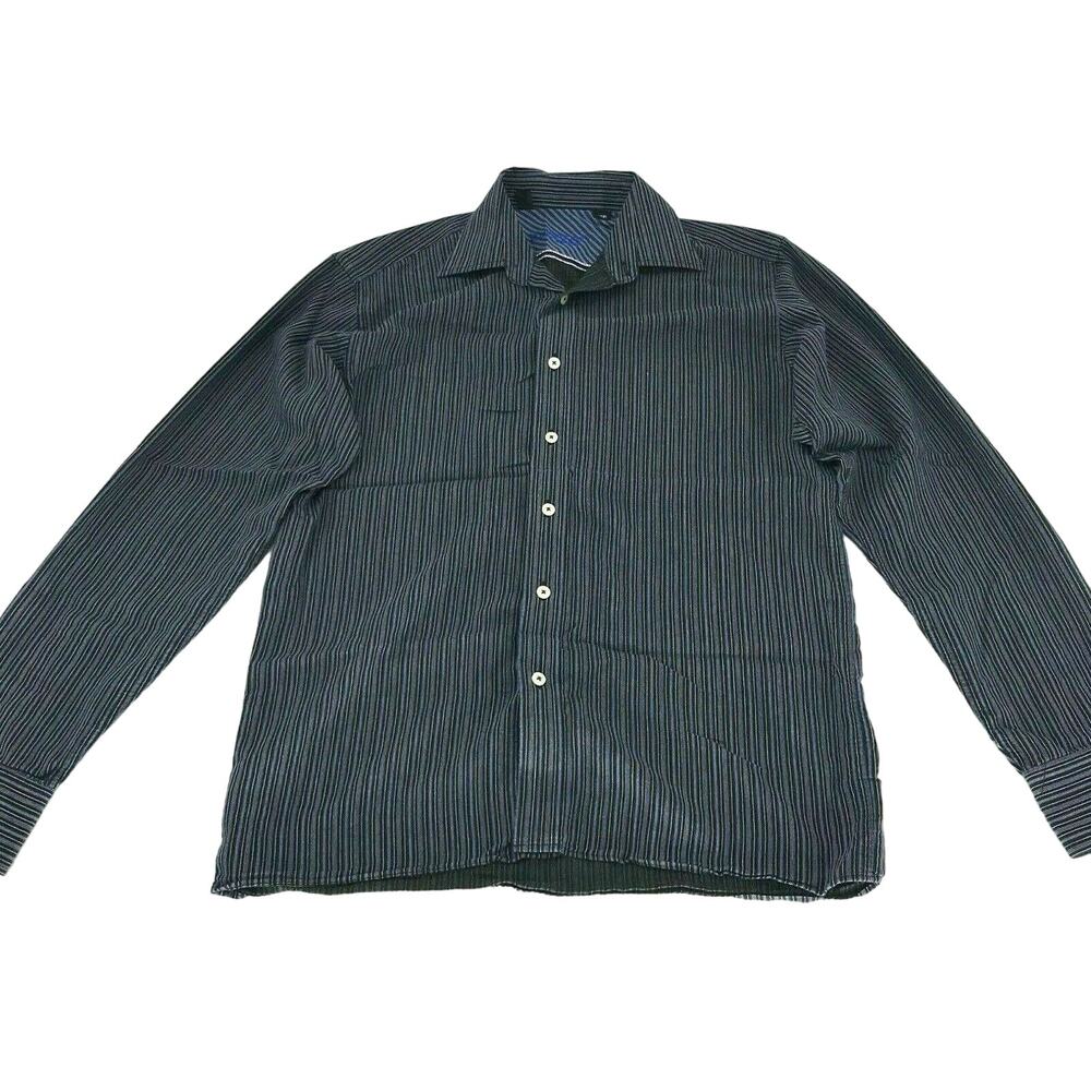 Ragazzo Boys Dress Shirt Button Front Striped Collared Special Occasion Size 16